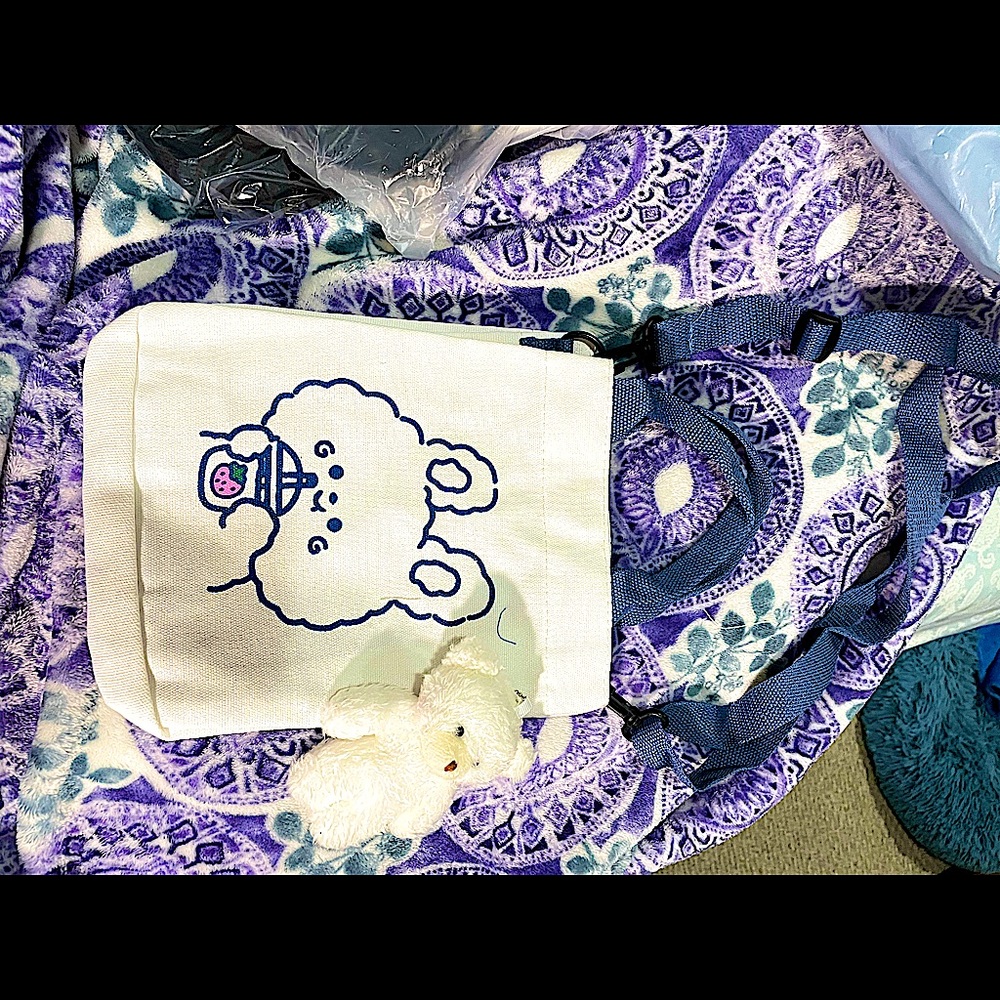 Cute kids crossbody with teddy bear key chain